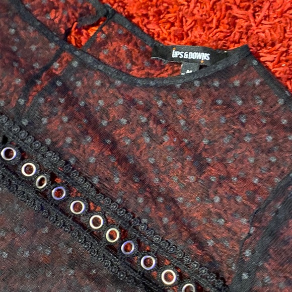 Black Sheer Top - Picture 2 of 2